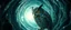 Placeholder: close up of owl abraxas in the fish eye web, interdimensional portal
