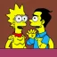 Placeholder: Bart Simpson meets Wednesday Addams