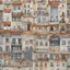 Placeholder: lisbon buildings with azulejos tiles, handrawn style, indie, folksy