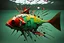 Placeholder: fishy structural glitch, arafed zero-composition, impossible intersection of exploding rusty scrap metal and glass fragments. Arafed tectonic fish geometry with uncanny negative space, Fish storm vibe. Ultrafade random bleak colors: watery pale light green, black, yellow, red. perspective broken, photographic texture but zero logical form. Fragmented, unnerving, anti-symmetry