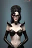 Placeholder: Carmen Dell`orifice as evil queen in black leather, leather, busty, cleavage, angry, stern look. character design by cory loftis, fenghua zhong, ryohei hase, ismail inceoglu and ruan jia. unreal engine 5, artistic lighting, highly detailed, photorealistic, fantasy