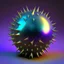 Placeholder: iridescent ball with spikes