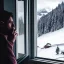 Placeholder: Man looking outside the window of a Hutte, 8k, HD, cinematography, photorealistic, Cinematic, Color Grading, Ultra-Wide Angle, Depth of Field, hyper-detailed, beautifully color-coded, insane details, intricate details, beautifully color graded, Cinematic, Color Grading, Editorial Photography, Depth of Field, DOF, White Balance, 32k, Super-Resolution, Megapixel, ProPhoto RGB, VR