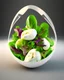 Placeholder: Burrata Salad. Realistic photo. HD. Glowing. 3d style
