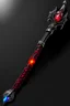 Placeholder: A sorceress evil staff that is a mix colors of red and black crystals and sharp