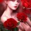 Placeholder: red roses beautiful girl,utra realistic,highly detailed, masterpiece, delicate detailed, sharp focus, insanely detailed, fantasy art, royalistic,elegant, fog, Special Lighting, Vibrant, color Scheme, forest, unreal engine, trending on artstation, ultra photoreal,high chaos --s 700