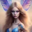 Placeholder: tres belle fairy souriante avec de magnifiques ailes et des cheveux longs blonds,yeux bleus