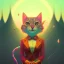 Placeholder: tabaxi, circus, female, fantasy, at dawn by atey ghailan, mystical colors, Golden hour, Lisa Frank fantasy