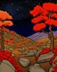 Placeholder: Autumn colors, peaceful, Egon Schiele, Max Ernst, night sky filled with galaxies and stars, rocks, trees, flowers, one-line drawing, sharp focus, 8k, deep 3d field, intricate, pastel colors, ornate, one million strokes, Vietnam