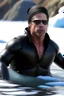 Placeholder: brad pitt bathing in a frozen lake with snorkel