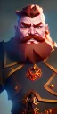 Placeholder: A high detail, high definition, 4k dungeons and dragons character design of a short dwarf male warrior who has a strong build, a thick ginger beard, long ginger hair, and wearing metal plated armor with pauldrons, dynamic lighting