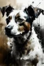 Placeholder: Portrait of a rough coated jack Russell terrier in the style of Yoji Shinkawa, Guy Denning, Florian Nicolle, willem haenraets