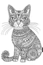 Placeholder: clean coloring book page of a cat, black and white --ar 2:3