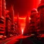 Placeholder: Red Alien planet city streets