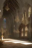 Placeholder: inside church, looking inside, atmospheric, realistic, cinematic lighting, octane render.