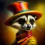 Placeholder: Imagine an anthropomorphic meerkat with a harlequin hat ,by Judith Leyster. in the style of August Macke, John Blanche. Modifiers: oil on canvas vibrant imperial colors hyperrealistic ultra detailed crisp quality whimsical muted colors Decadent 64K, UHD, HDR, HQ anthropomorphic face dark, gloomy, mysterious ©Miwi metallic bronze accents