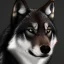 Placeholder: Ultra realistic cg rendering of black wolf with gold eyes