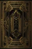 Placeholder: gold art deco book cover border on a black background