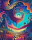 Placeholder: A kaleidoscopic, otherworldly realm where vibrant colors and swirling patterns create a hypnotic, mesmerizing scene. Strange, fantastical creatures roam the landscape, and the sky is alive with cosmic phenomena, inviting the viewer to lose themselves in the vivid, hallucinatory world.