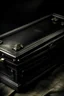 Placeholder: old picture of an old fashioned plain black casket