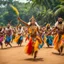 Placeholder: In the land of Sri Lanka, where traditions thrive, There's a dance of gods, keeping spirits alive Oh, kulu natume, dance of gods so true, Celebrate the harvest, in rhythms we move,