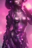 Placeholder: girl cute cyberpunk, purple tones, high lighting