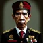 Placeholder: Joko Widodo The president of Republic Indonesia in militiary bloodpunk style