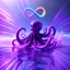 Placeholder: infinity symbol ∞ with vibrant powerful octopus jumping out of the water, striking, neon, chiaroscuro, dramatic, captivating, powerful, fantasy, beautiful, octane render, 16k post-production, artstation: award-winning: atmospheric: commanding: fantastical: clarity: ultra quality: striking: brilliance: stunning colors: amazing depth; lens: f/11, 35mm