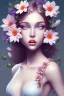 Placeholder: Girl covered by flowers