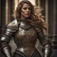 Placeholder: Behold the powerful alluring and pretty knight woman, her body adorned with the traditional knight armor, HDR, beautifully shot, hyperrealistic, sharp focus, 64 megapixels, perfect composition, high contrast, cinematic, atmospheric, moody