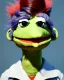 Placeholder: hybrid character, waitress sexy woman with monster muppet mask that covers her entire head, retro style, Sesame Street style, smooth, unreal engine 5, god lights, ray tracing, RTX, lumen lighting, ultra detail, volumetric lighting, 3d.