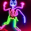 Placeholder: neon skeleton doing a dab