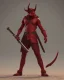 Placeholder: Red Tiefling with demonic sword, hellfire