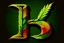 Placeholder: LETTER 'B' CANABIS LEAF RASTA