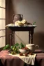 Placeholder: renaissance style still life composite, dish of Raviolis with cow meat, vine cup, olive oil. moisture, art, natural, ornaments, ceramic, marble, high kitchen, smooth, god rays, unreal engine 5, ray tracing, RTX, lumen lighting, ultra detail, volumetric lighting, 3d.