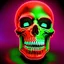 Placeholder: a field of 1000s of cartoonish, anatomically correct, skulls, vivid RANDOM BRIGHT neon colors, dark comedy, well lit, high detail, photorealistic, horrorcore, fun, scary, dead