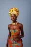 Placeholder: Portrait African lady, full body shot, full-color long shot AmericanRevolution