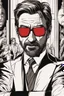 Placeholder: a devilish, intimidating Hans Gruber wearing red-tinted glasses