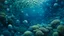 Placeholder: A greenish blue undersea reef with bubbles painted by Giovanni Battista Sassi