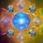 Placeholder: hedjuk,Tree of Life, crystal city crystalline in the sky, renderin, room, cosmic, opalescent, 100mm, opalescent, gemstones, crystals, object, other worldly,water, cristal rock ,bright, ice backg