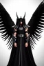 Placeholder: angel, demon, angel demon hybrid, half angel, half demon, black angel wings, white demon wings, black and white, balance, horns, armor, noble clothes, black and white armor, black and white clothes