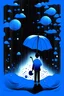 Placeholder: design an innovative and very but not too complicated cover page for Ruskin Bond's book 'The Blue Umbrella'