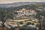 Placeholder: a painting of a placid 16th century Spanish villa set amidst a landscape of ancient olive groves by Jean Dubuffet