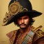 Placeholder: portrait,"Insanely detailed photograph of a mariachi warrior", intricate charo,large Sombrero,handsome, detailed D20 flair, digital painting, artstation, concept art, smooth, sharp focus, illustration, art by artgerm and greg rutkowski and alphonse mucha, 8 k