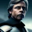 Placeholder: mark hamill walking, dark hair, blue eyes, leather, dark fantasy, art by luis royo and greg rutkowski, portrait shot, concept art, insane detail, ray tracing, photorealism, 8k, octane render, depth of field, backlight