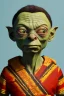 Placeholder: smeagol in Kente cloth, cinematic, zulu, ghana colours, african pattern, 8k quality