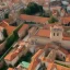 Placeholder: medieval city, walls, top view