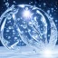 Placeholder: celestial, reflection, ice crystals, snow, icicles