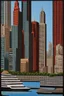 Placeholder: Chicago Skyline; Reverse Perspective; Optical Art; Patrick Hughes