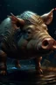 Placeholder: zodiac, capricorn pig water, extremely ultrarealistic, photorealistic, ugliest creature holding its own professional photography, natural lighting, volumetric lighting maximalist photo illustration 8k resolution concept art intricately detailed, complex, elegant, expansive, fantastical